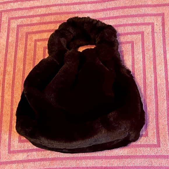 SHEIN Furry Black Handbag - Picture 1 of 4